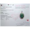 Image 3 : 5.6 ct Certified Silver Emerald gemstone Pendant ($14,700 Appraisal)