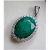 Image 2 : 4.7 ct Certified Silver Emerald gemstone Pendant ($17,462 Appraisal)
