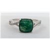 Image 1 : 2.2 ct Certified Silver Emerald gemstone Ring ($3,310 Appraisal)