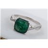 Image 2 : 2.2 ct Certified Silver Emerald gemstone Ring ($3,310 Appraisal)