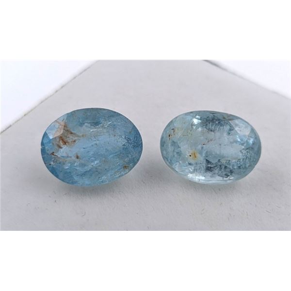 11.22 ct Certified Aquamarine gemstone Pair ($7,800 Appraisal)