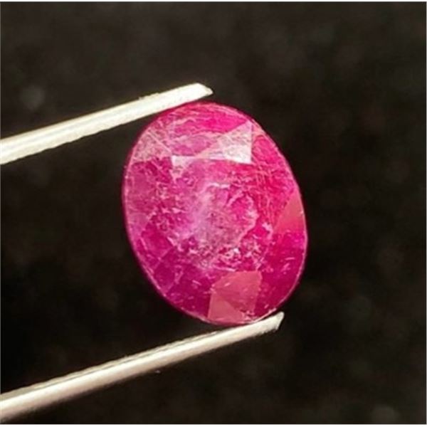 3.5 ct Certified Mozambique Ruby gemstone Untreated ($7,000 Appraisal)