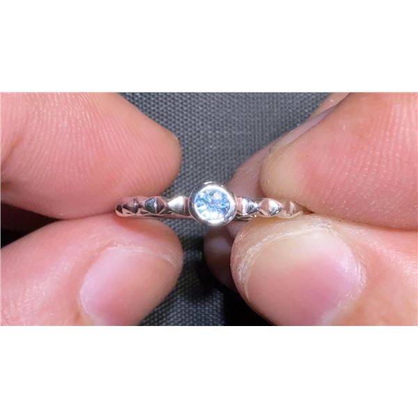 1.5 ct Certified Silver Sapphire gemstone Ring ($922 Appraisal)