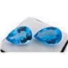 Image 1 : 55.29 ct Certified Royal Blue Topaz gemstone Pair ($11,000 Appraisal)