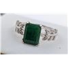 Image 1 : 2.9 ct Certified Silver Emerald gemstone Ring ($5,110 Appraisal)