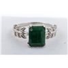 Image 2 : 2.9 ct Certified Silver Emerald gemstone Ring ($5,110 Appraisal)