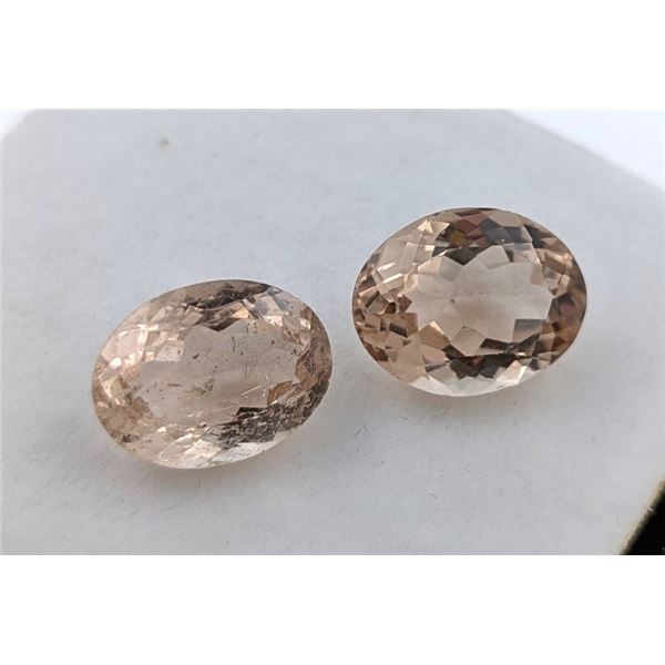 15.17 ct Certified Untreated Imperial Topaz gemstone Pair ($12,100 Appraisal)