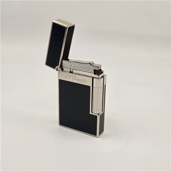 S.T. Dupont Ligne 2 Black Lacquer Lighter - Made in Paris, France