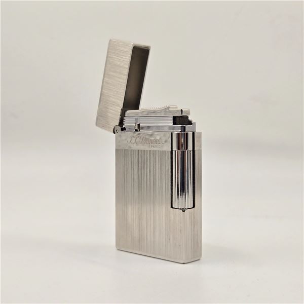 S.T. Dupont Ligne 2 Brushed Metal Lighter - Made in Paris, France