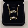 Image 2 : 14k Gold Plated 1.0ct Heart Cut Simulated Diamond (CZ) 3-pcs Mom Heart Set - includes Necklace, Brac