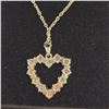 Image 4 : Platinum Plated 2.4tcw Simulated Diamond (CZ) Heart Necklace - Adjustable 16"-18" Long