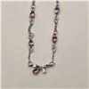 Image 3 : Platinum Plated Pear Cut Pink Simulated Diamond (CZ) Bracelet - 6.75"-8.5" Long
