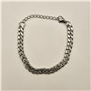 Image 2 : Platinum Plated 7.0mm Cuban Link Bracelet - Adjustable 7"-9" Long