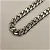 Image 3 : Platinum Plated 7.0mm Cuban Link Bracelet - Adjustable 7"-9" Long