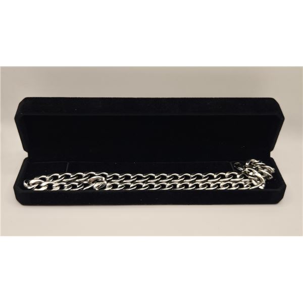 Platinum Plated 11.00mm Cuban Link Necklace 20.0" Long