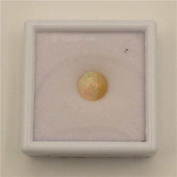 2.0ct Natural White Fire Opal Round Cabochon Cut - 8.8*8.8mm