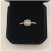 Image 2 : Platinum Plated 0.5ct Simulated Diamond (CZ) Halo Ring - Resizeable