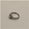 Image 4 : Platinum Plated 0.5ct Simulated Diamond (CZ) Halo Ring - Resizeable