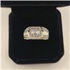 Image 2 : Platinum Plated 1.0ct Simulated Daimond (CZ) Man's Ring - Resizeable