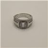 Image 3 : Platinum Plated 1.0ct Simulated Daimond (CZ) Man's Ring - Resizeable
