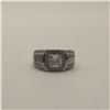 Image 4 : Platinum Plated 1.0ct Simulated Daimond (CZ) Man's Ring - Resizeable