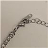 Image 4 : Platinum Plated 3.5mm Simulated Diamond (CZ) Tennis Bracelet - Adjustable Chain 7" to 9" long
