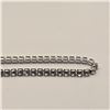 Image 3 : Platinum Plated 2.5mm Simulated Diamond (CZ) Tennis Necklace - Adjustable Chain 18" to 20" long