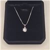 Image 2 : 925S 1.0ct Moissanite Lab Diamond Solitaire Necklace - Adjustable 16" to 17.5" Long, Mounted in 925 