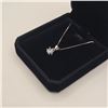 Image 3 : 925S 1.0ct Moissanite Lab Diamond Solitaire Necklace - Adjustable 16" to 17.5" Long, Mounted in 925 