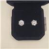 Image 2 : 925S 2.0ct Each Simulated Diamond (CZ) Stud Earrings Mounted in 925 Sterling Silver w/ White Gold Ov