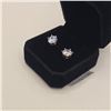 Image 3 : 925S 2.0ct Each Simulated Diamond (CZ) Stud Earrings Mounted in 925 Sterling Silver w/ White Gold Ov