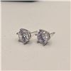 Image 5 : 925S 2.0ct Each Simulated Diamond (CZ) Stud Earrings Mounted in 925 Sterling Silver w/ White Gold Ov