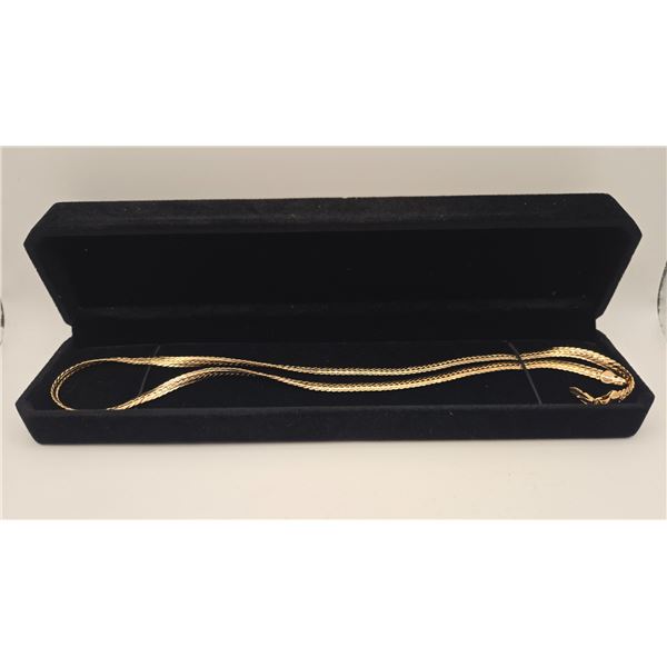 18K Gold Plated 4.0mm Serpentine Necklace 20.0" Long