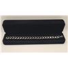 Image 1 : Platinum Plated 12.0mm Cuban Link Bracelet 8.25" Long