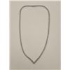 Image 2 : Platinum Plated 2.5mm Princess Cut Simulated Diamond (CZ) Tennis Necklace - Chain 18" Long