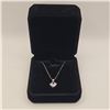 Image 1 : 925S 1.5ct Princess Cut Simulated Diamond (CZ) Necklaace - Adjustable 16" to 18" Long, Mounted in 92