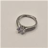 Image 4 : Platinum Plated 1.0ct Simulated Diamond (CZ) Chanel Ring - Resizeable