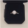 Image 2 : 925S 1.0ct Simulated Diamond (CZ) Halo Ring - Size 7, Mounted in 925 Sterling Silver w/ White Gold O