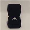 Image 1 : Platinum Plated 1.0ct Simulated Diamond (CZ) Halon Ring - Resizeable
