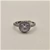 Image 3 : Platinum Plated 1.0ct Simulated Diamond (CZ) Halon Ring - Resizeable