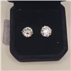 Image 4 : 18K Gold Plated 3.0ct Each Simulated Diamond (CZ) Stud Earrings