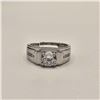 Image 3 : Platinum Plated 1.0ct Siumalted Daimond (CZ) Man's Ring - Resizeable