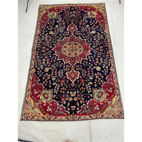 The beautiful colouring. Low pile 100% Authentic Hand Knotted Wool Persian Rug Handmade in Iran (8.2