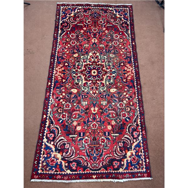 Has a variety of colours. Low pile 100% Authentic Hand Knotted Wool Persian Rug Handmade in Iran (7.
