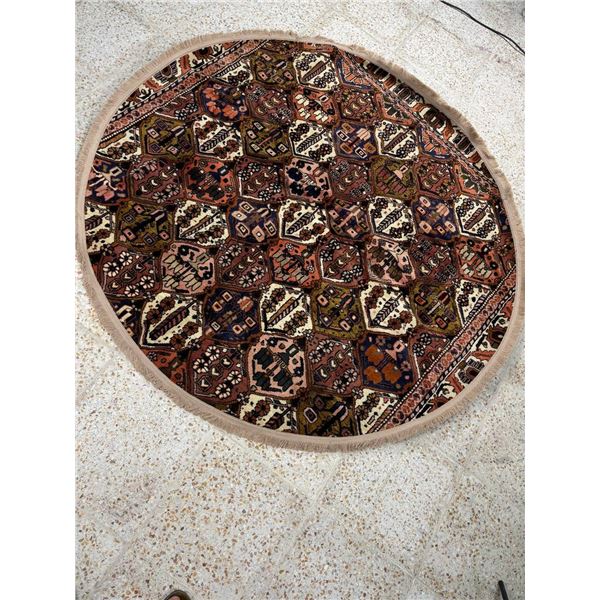 Fluffy Sheepwool Vegetables dye Natural colour Circle rug 100% Authentic Hand Knotted Wool Persian R