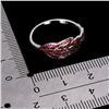 Image 2 : MYANMAR ROUND CUT RUBY RING 2-TONE BLACK RHODIUM AND IN 14K WHITE PLATED GOLD OVER 925 STERLING SILV