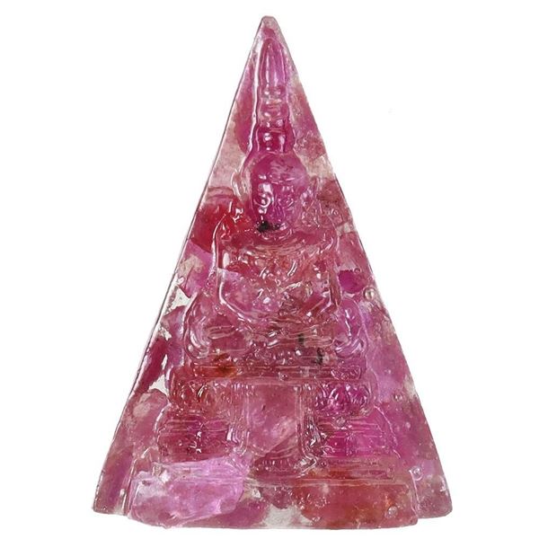 26.05 CT.ROUGH RUBY HANDMADE GAUTAMA BUDDHA THAI FIGURE STATUE - ESTIMATED VALUE CAD 1,500 - 2,000