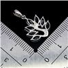 Image 3 : MARQUISE CUT SKYBLUE TOPAZ PEACOCK SHAPPED PENDANT IN 14K WHITE PLATED GOLD OVER 925 STERLING SILVER