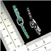 Image 3 : HIGH CLARITY EMERALD AND CZ EARRINGS IN 14K WHITE PLATED GOLD OVER 925 STERLING SILVER - APPRAISED R