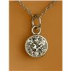 Image 1 : 10K(0.26g), LAB DIAMOND (0.7ct) PENDANT, appraised/retail value $845